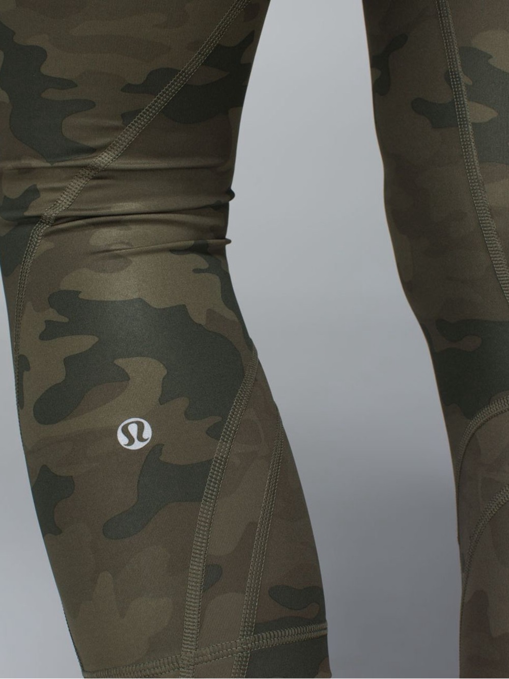 lululemon athletica Camo Leggings in Olive Green